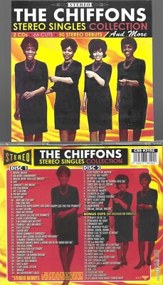 CHIFFONS-STEREO SINGLES COLLECTION-2 CDs-66 CUTS-50 STEREO DEBUTS-IMPORT