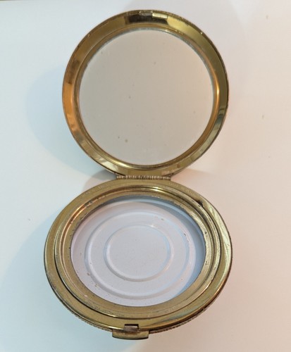 Motivo vintage anni 40 tessuto oro Charles of the Ritz compatto made in USA - Foto 3 di 5
