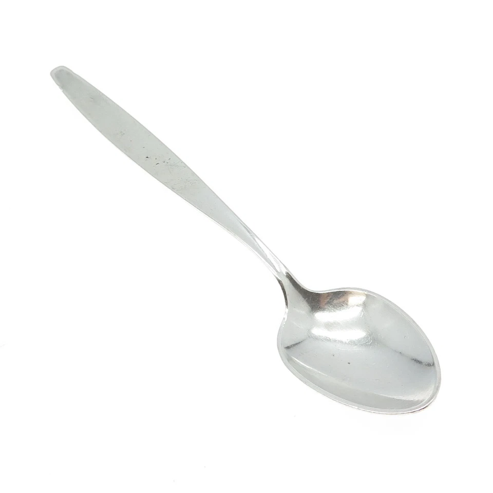 GEORG JENSEN 925 plata esterlina vintage 1954 ciprés cinco en punto cucharadita Foto 4 de 4