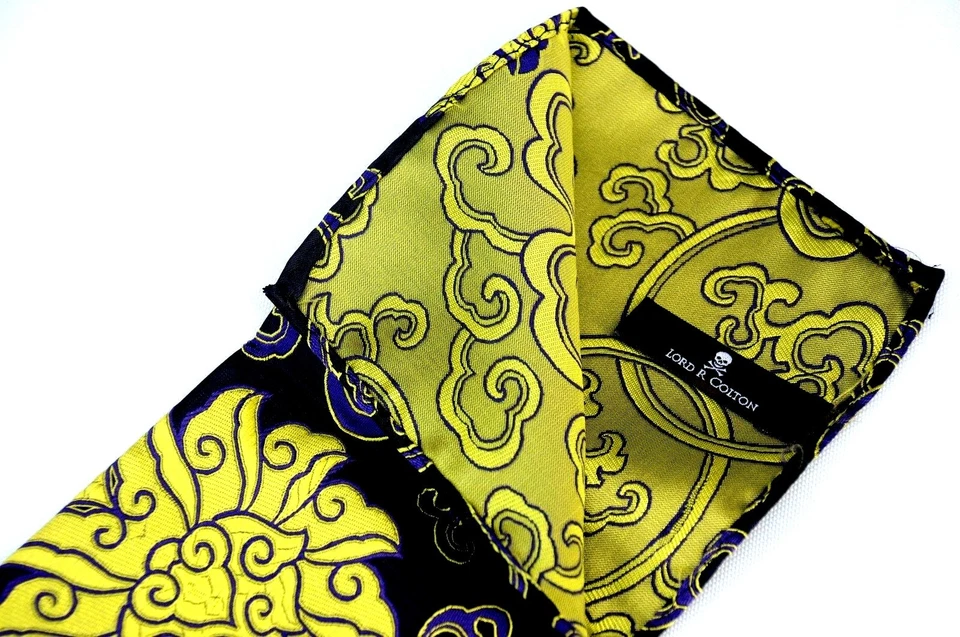 Lord R Colton Masterworks Pocket Square - Eggplant Madness Floral Silk - $75 New - Image 2 of 3