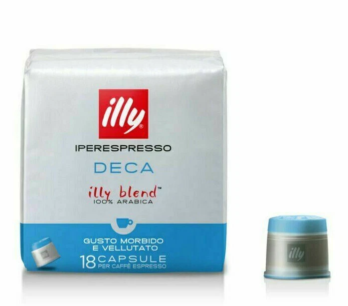 108 capsule caffè espresso ILLY iperespresso tostatura DEK DECA DECAFFEINATO
