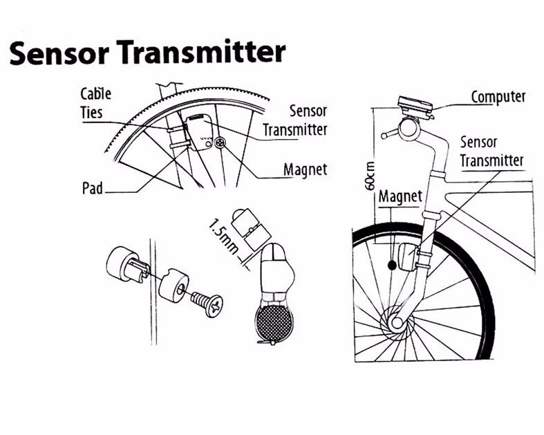 TACHIMETRO BICI WIRELESS CICLOCOMPUTER BICICLETTA SENZA FILI CONTACHILOMETRI MTB - Immagine 4 di 4
