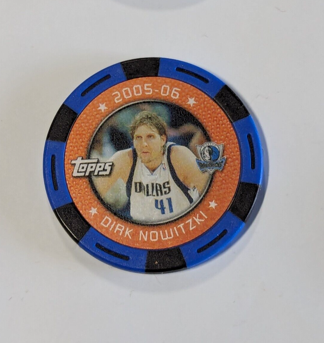 Invisible ink. THE CHIPS Y ONI-GURUMI 花台 Dirk Nowitzki Poker Chip 2005-06 NBA Topps collector chip Blue