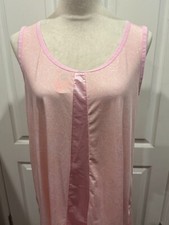 Women Pink w/Pink Stripe Design Nightgown Sz L 32"L x 17"W
