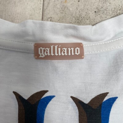 T-shirt Gazette Vintage John Galliano - Blanc - Taille S - Neuf Avec étiquettes