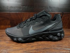 Nike BQ6166008 React Element 55 Size 10.5 Mens Running Shoes - Black/Dark Grey for sale online | eBay