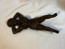 Vintage Cast Iron Naughty Nellie Boot Jack - Risqué Lady Shoe Horn