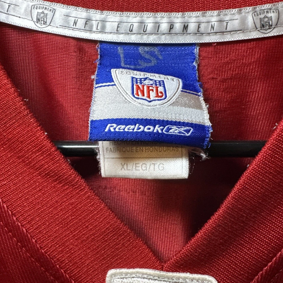 Vintage Alex Smith #11 San Francisco 49ers Red Jersey NFL Reebok Men's XL - Image 3 of 4