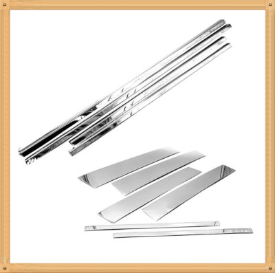 Polished Stainless Steel Window Sill + Pillar Post Trims For 04-15 Nissan Armada