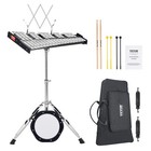 VEVOR 32 Note Glockenspiel Xylophone Bell Kit with Mallets, Stand & Practice Pad