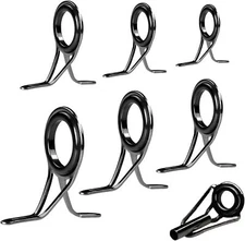 7PCS Fishing Rod Guide Head Repair Kit Freshwater Rod Tip Kit Replacement Parts