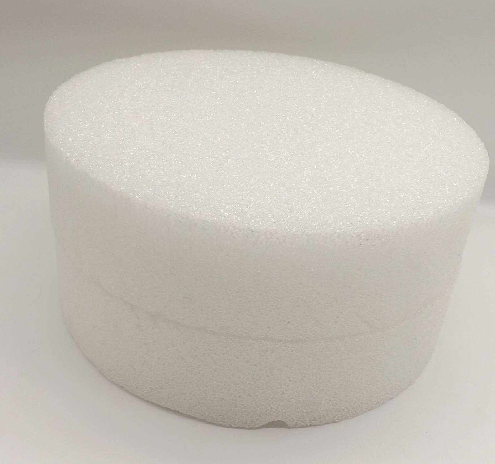 White Floral Styrofoam Foam Circle Disc Cake Home Wedding Decor 8 x 4