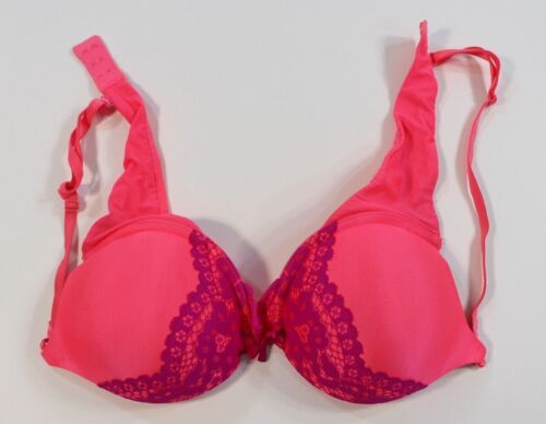 Victoria's Secret 36B rose miraculeux dentelle violet push-up 1 soutien-gorge - Photo 1 sur 11
