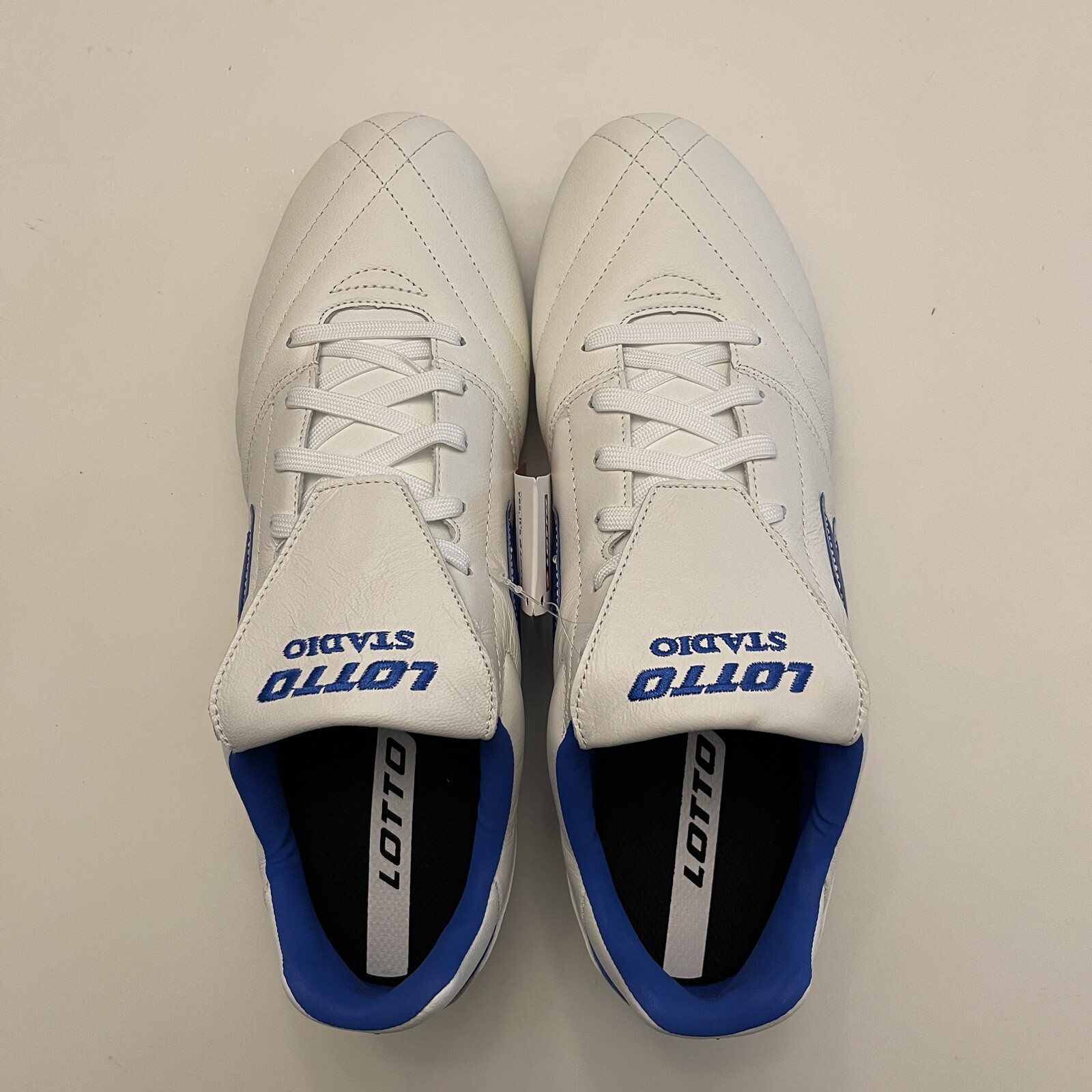 Lotto Stadio 200 III FG Tacchetti Calcio Calcio Bianco Blu US 11 5 EUR 45 NUOVI