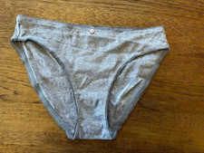 Victoria's Secret Heather Gray Solid SMALL Stretch Cotton Bikini Panty VS