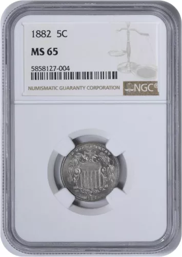 1882 Shield Nickel MS65 NGC