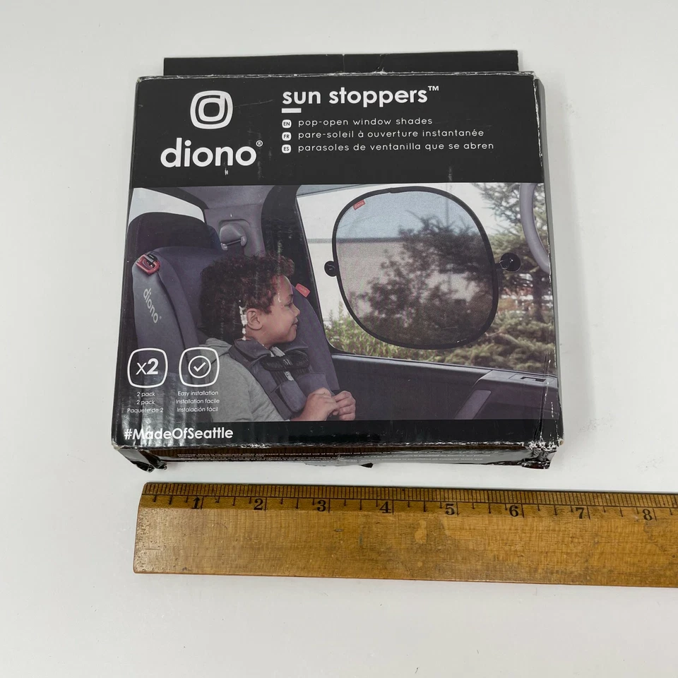 Diono Sun Stoppers Car Window Shades2pk Car Sunshade for Side Window Suction cup - Image 4 of 4