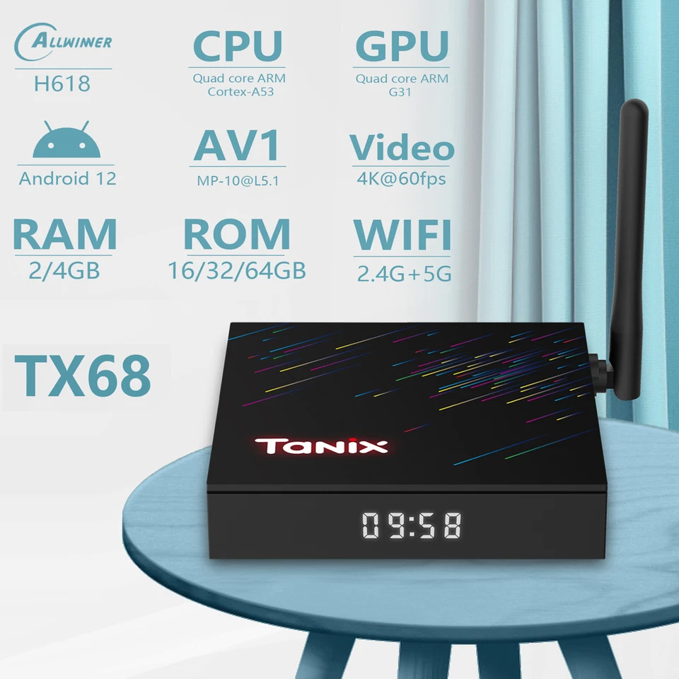 TX68 Android 12.0    H618 Quad-core 4K Media E7F0 - Image 3 of 4