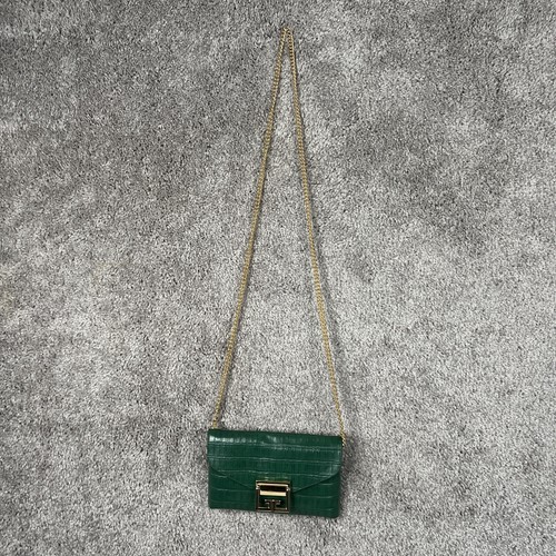 Womens Mini Crossbody Handbag Faux Leather Croc Chain Strap - Picture 7 of 22