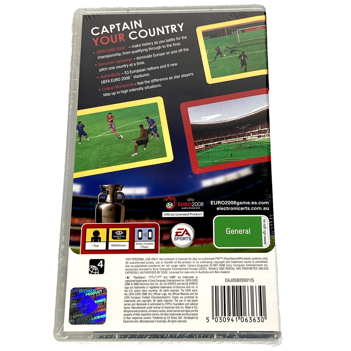 Jeu PSP UEFA EURO 2008 Austria Switzerland - Édition PAL - État Correct