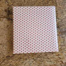 12x12 Large Red Photo Album, Polka Dot NEW 