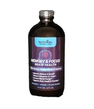MEMORY & FOCUS Brain Health By Natural Herbal Labs, Plant-Based, 16 oz