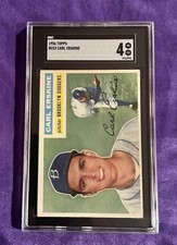 1956 Topps Carl Erskine #233 Gray Back SGC 4