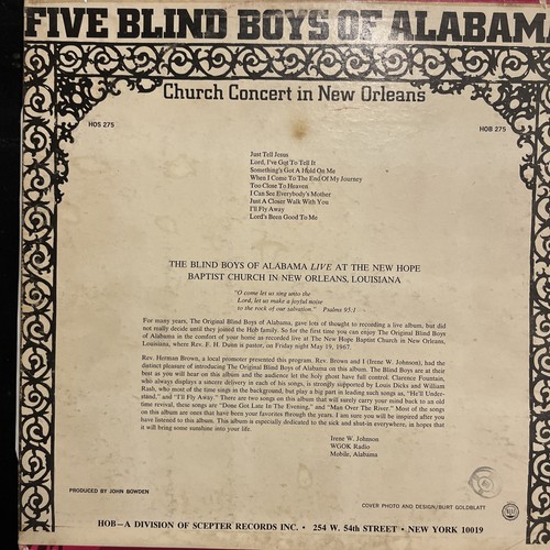 The Blind Boys Of Alabama - Church Concert In New Orleans Vinyl Record 1st Press - Picture 2 of 3