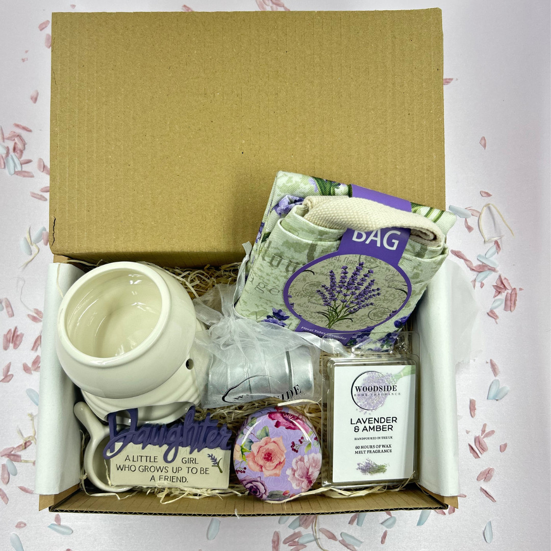 Daughter - Lavender Home Fragrance Candle & Burner Treat Box Hamper