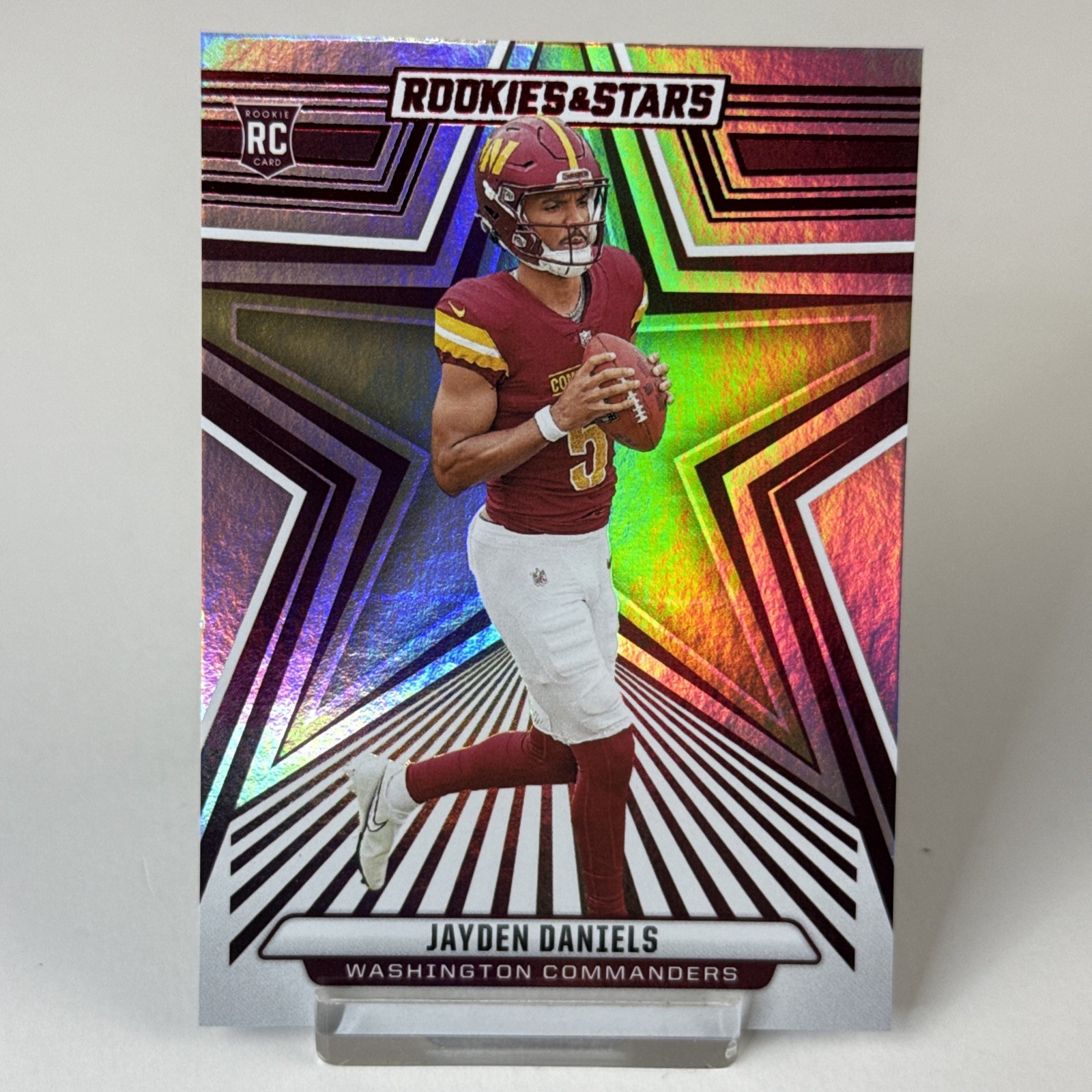 2024 Panini Rookies & Stars #148 Jayden Daniels Longevity Rainbow Foil