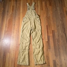 Patagonia Hemp Canvas Carpenter Double Knee Overalls Women Small Reg. Tan 56425