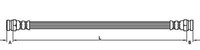 Metzger Bremsschlauch 4118576 FüR Fiat, Hinterachse Links, Hinterachse Rechts