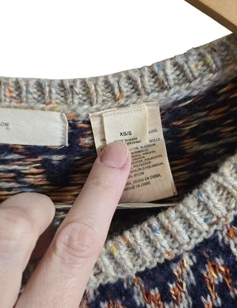 Suéter Poncho Anthropologie Sleeping On Snow Midland Fair Isle Talla Grande. Talla XS Foto 4 de 4