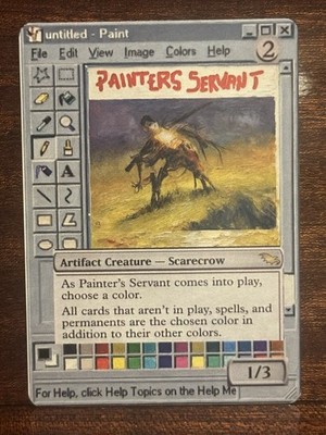MtG Magic the Gathering Painter's Servant MS Paint Alter | eBay