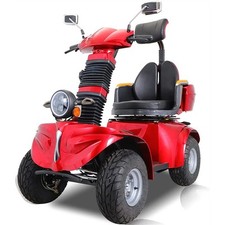 Heavy Duty 4-Wheel Mobility Scooter 31 Miles 3-Speed 1000W 500lbs Capacity Red