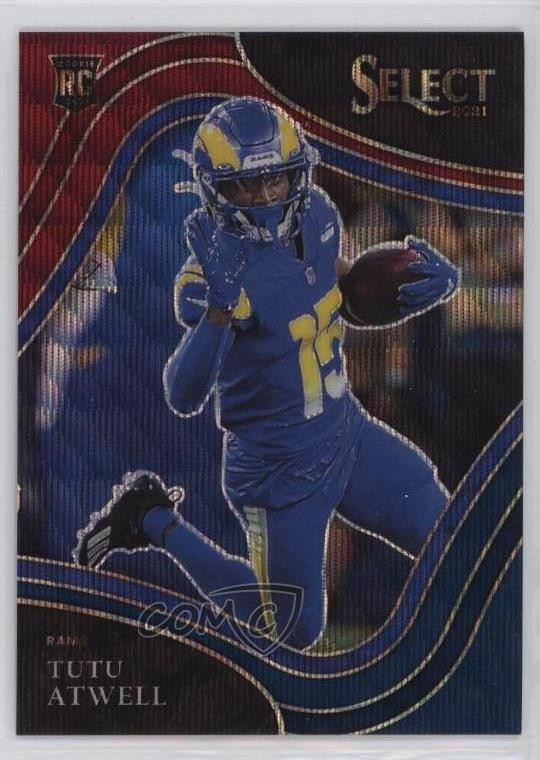 2021 Panini Select Field Level Tri-Color Prizm 9/75 Tutu Atwell Rookie RC f1i
