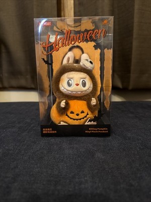 POP Mart - The Monsters Halloween Labubu Sitting Pumpkin Vinyl Plush Pendant