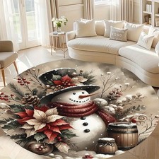 Velvet 850GM Snowman Patterned Mat, Thick And Durable, Suitable for Living Room