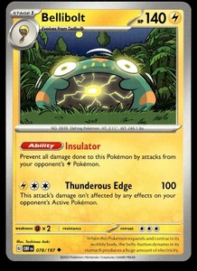 Bellibolt 078/197 Obsidian Flames Uncommon