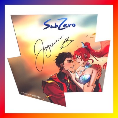 SUBZERO Junepurrr SIGNED BOARD Art Print AX 2025 Anime Expo WEBTOON Clove KYRO