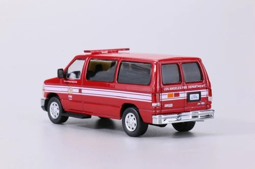 596 1:64 Red Ford E-Series E-350 Los Angeles Fire Department LAFD Diecast Model - Picture 4 of 5