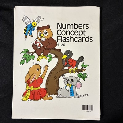 A Beka Numbers Concept Flashcards - Numbers CARDS 1-20, Homeschool 2 Years   K5