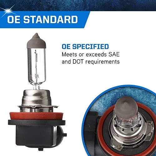  H11 OE Standard Halogen Replacement Headlight Bulb 1 Count (Pack of 1) - Image 3 of 4