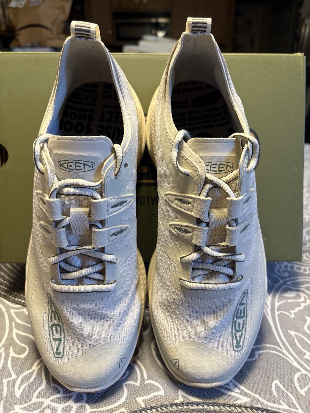 Scarpe da trekking donna Keen Zionic Speed sneakers betulla verde taglia 8 nuove con scatola