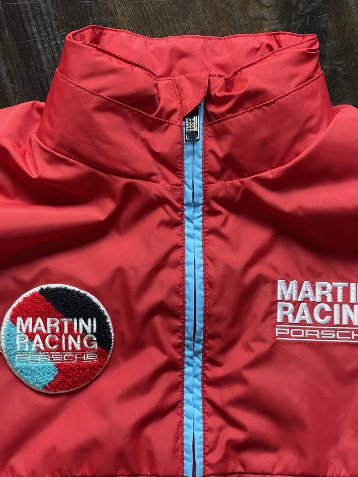 Nueva Chaqueta de Carreras Porsche Motorsport Martini Para Hombre S Cortavientos Malla Forrada Rara Foto 3 de 4