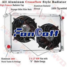 2 Row Radiator Shroud Fan For 79-1993 91 Ford Mustang GT LX Convertible 5.0L MT