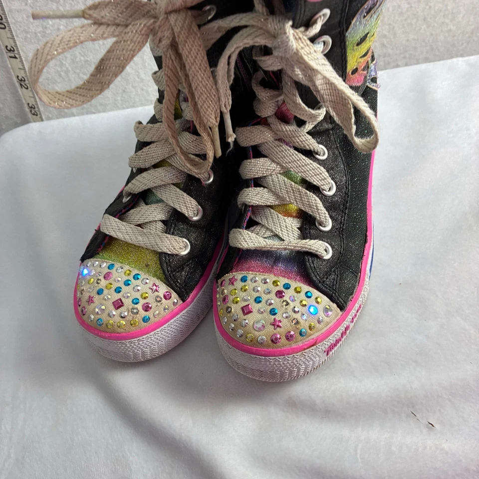 Zapatillas altas Skechers Twinkle Toe iluminadas niñas 1,5 Pop Princesa Mariposa Foto 4 de 4