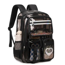 MOONBABY Clear Backpack for Girls, Clear Bookbag Heavy Duty Transparent Backp...