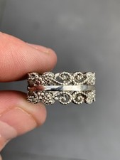 9ct Rose Gold & Silver Welsh Clogau Art Nouveau Ring