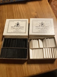 Vtg P-M-C Perfection Master Tailor's Crayons No. 3001 White Black 3/4 full Lot 2